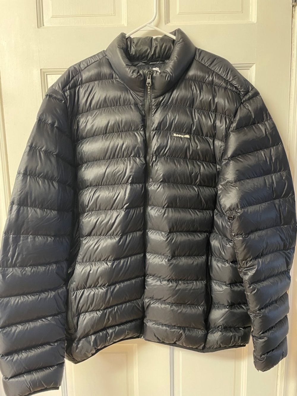 Roots black down filled three season puffer jacket men’s size XXL